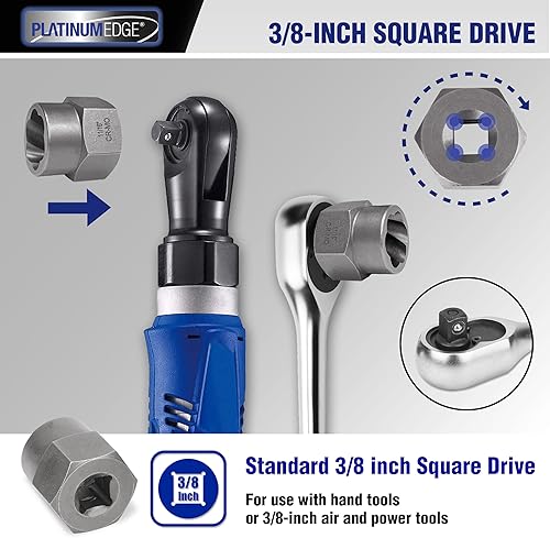 Miniatura 4 de PLATINUMEDGE 13 Pieces Impact Bolt & Nut Remover Set, Stripped Bolt Extractor Set, Cr-Mo Extraction Tool Set with Solid Storage Case, Easy Out