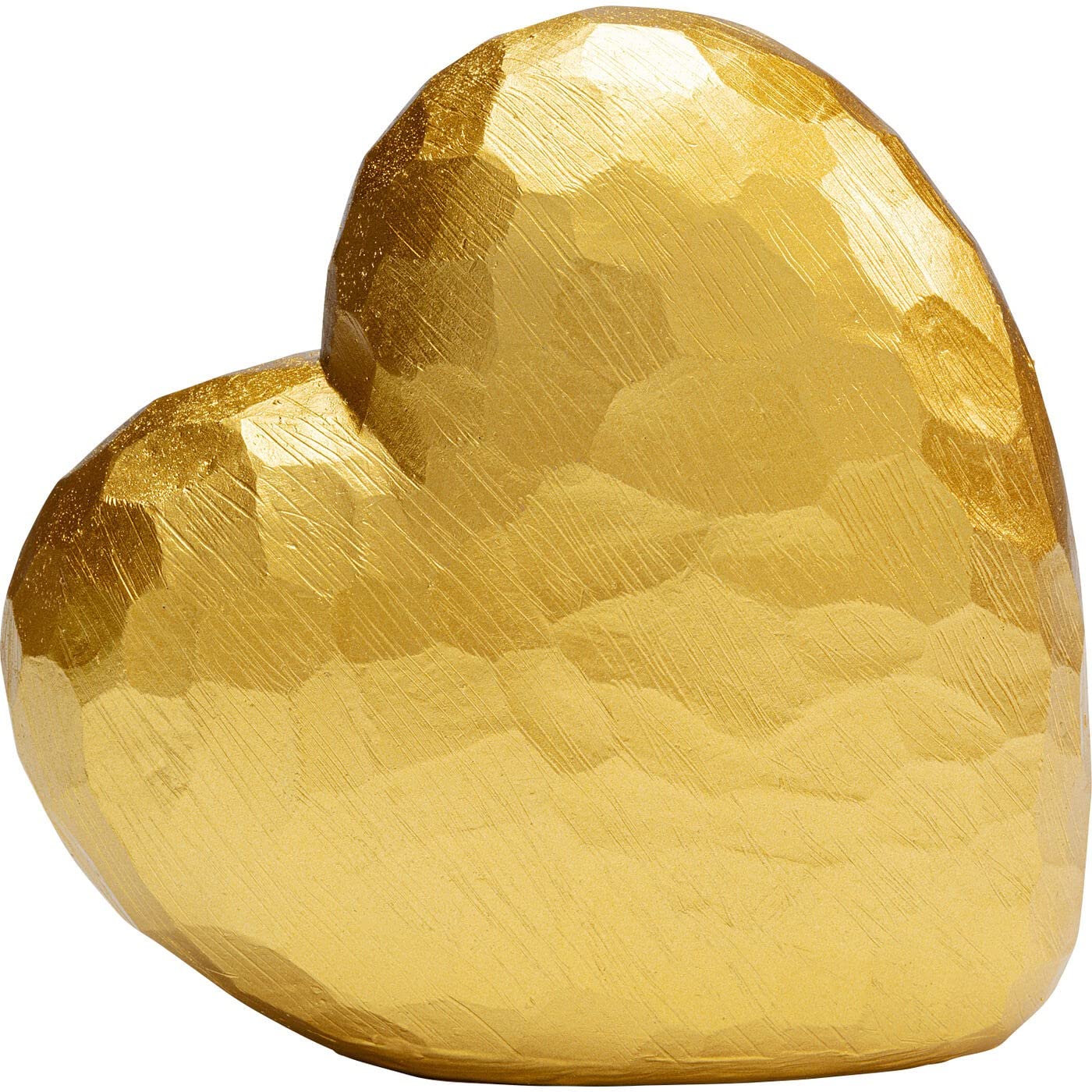 Kare Design Deco Object Heart, Gold, Elegant, Handpainted, Each Piece Unique, Gift Idea, Decorative Home Accessoires, Room Decor, Home Decor for Living Room, Home Office, 14x14x7 cm (H/W/D)