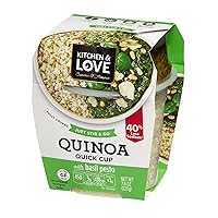 Vista 8 de Kitchen & Love Albahaca Pesto Quinoa Quick Meal 6-Pack Sin gluten, listo para comer, no requiere refrigeración