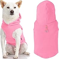 Vista 5 de Gooby, vestimenta chaleco para perros para clima frío para todos los días con capucha para perros pequeños, XL, Gris