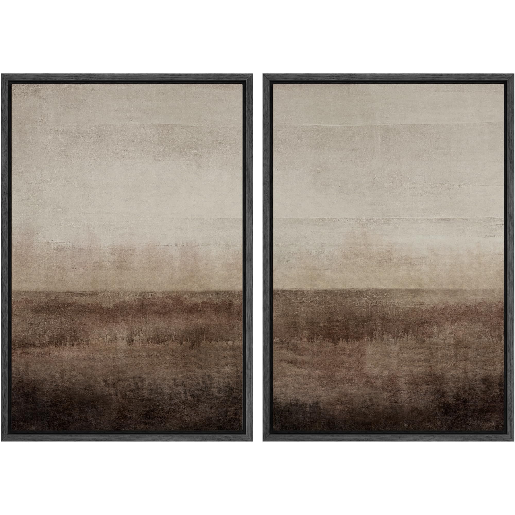 MUDECOR Framed Canvas Print Wall Art Set Watercolor Pastel Green Tan Landscape Abstract Shapes Illustrations Modern Art Decorative Contemporary for Living Room, Bedroom, Office - 16"x24"x2 Natural — view 151