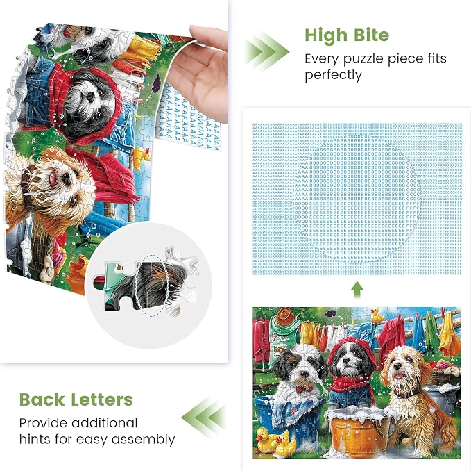 Puzzle de 300 Piezas con Tema de Perros 16+ Anos miniatura 5