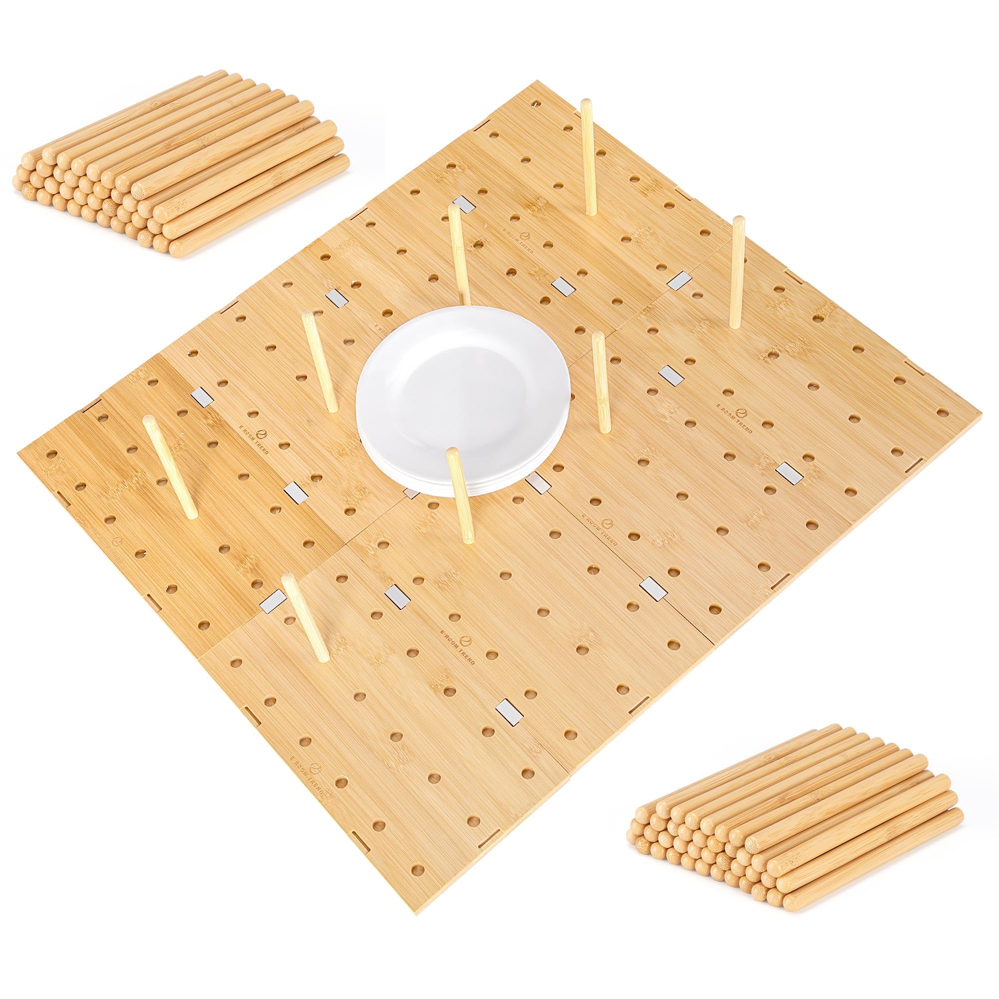 Organiseur de tiroir en panneau perforé cuisine 61x53cm pour ranger la vaisselle