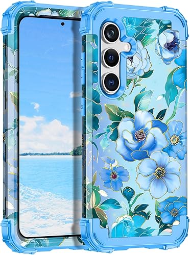 Hekodonk for Galaxy S24 FE Case,Three Layer Heavy Duty Shockproof Protection Har