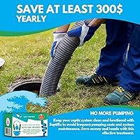 Vista 5 de SEPTIFIX Pestañas de tratamiento de tanque séptico tabletas de bacterias aeróbicas vivas para tu tanque séptico