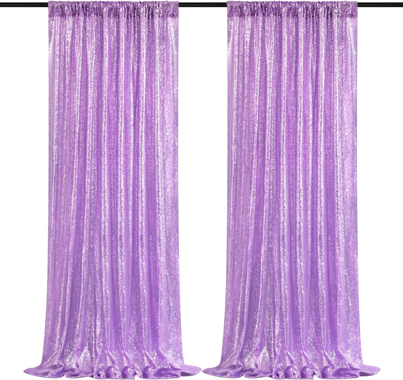 Aperturee Lavender Floral Curtains Square Tension Backdrop main image 0