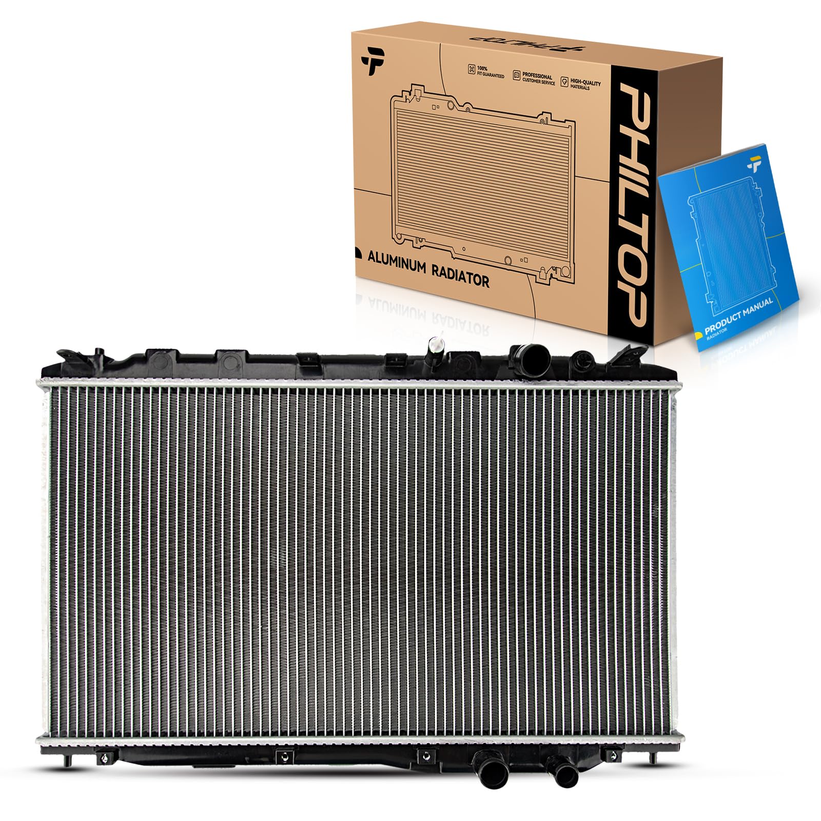 PHILTOP CU2922 Radiator Aluminum Automotive Replacement Radiators 2006-2011 2014-2015 Civic 1.8L, 2006-2011 Civic 2.0L
