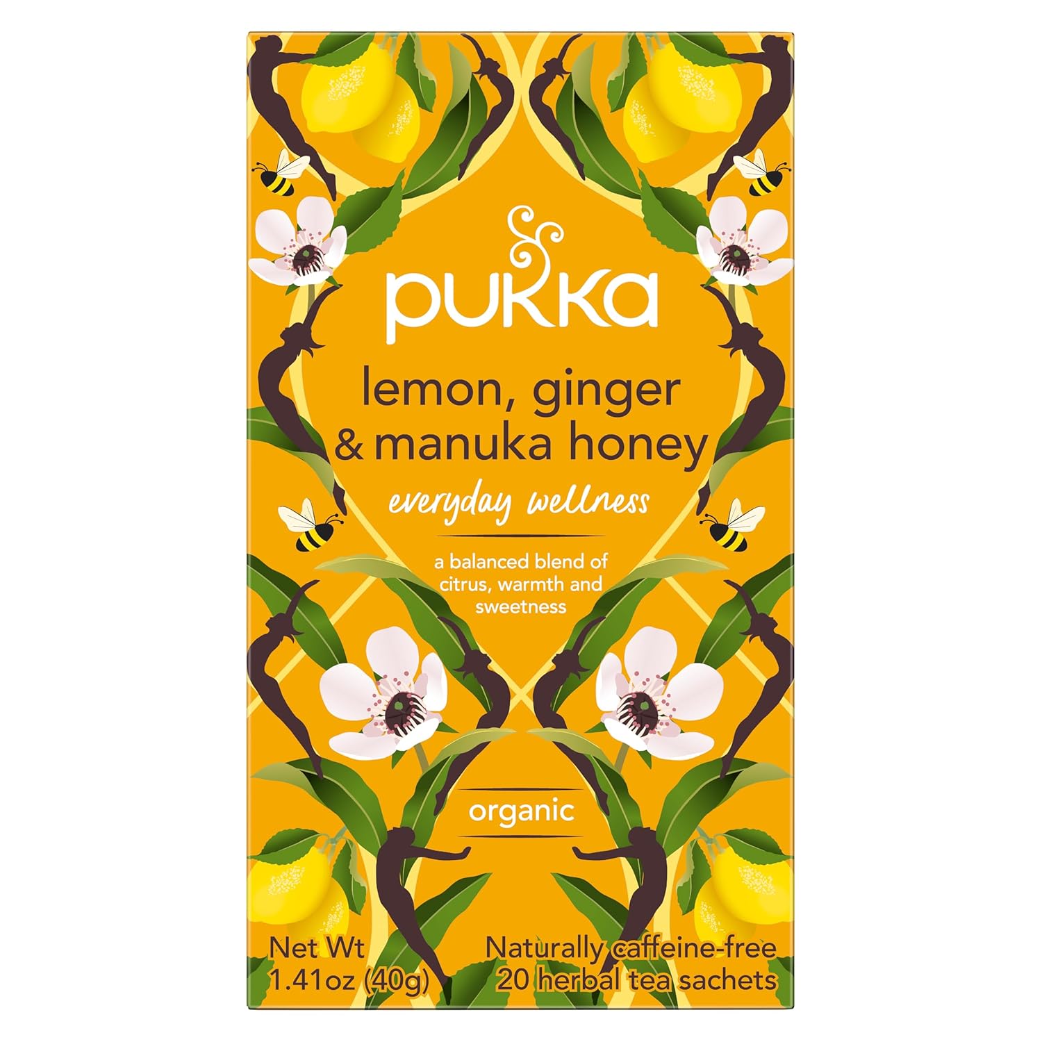 Pukka Tea Bags, Organic (Chamomile Vanilla and Manuka Honey, & Lemon Ginger and Manuka Honey) (2ea / 20ct) (Variety Pack)