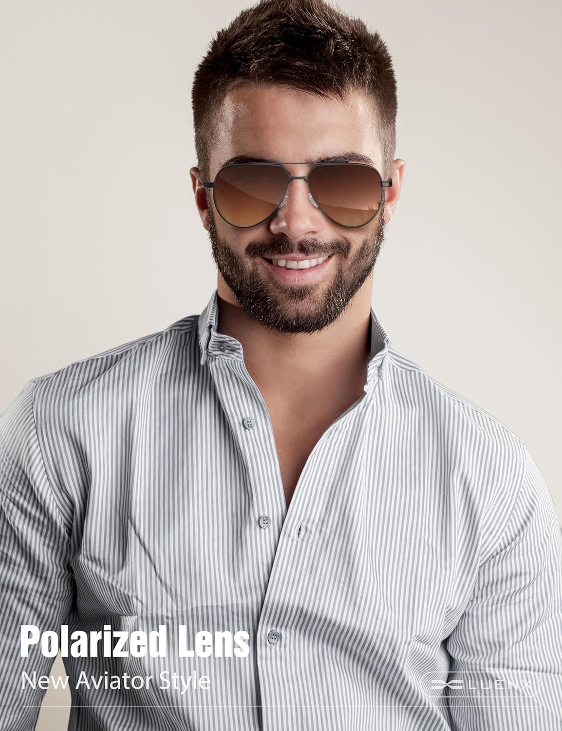 LUENX Aviator Sunglasses for Men Women Polarized Trendy Sun Shades UV 400 Protection - Image 2