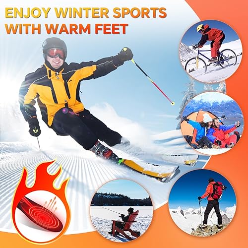 Miniatura 7 de Plantillas térmicas, plantillas térmicas recargables para hombres y mujeres, plantillas térmicas de 3500 mAh con batería con control remoto,