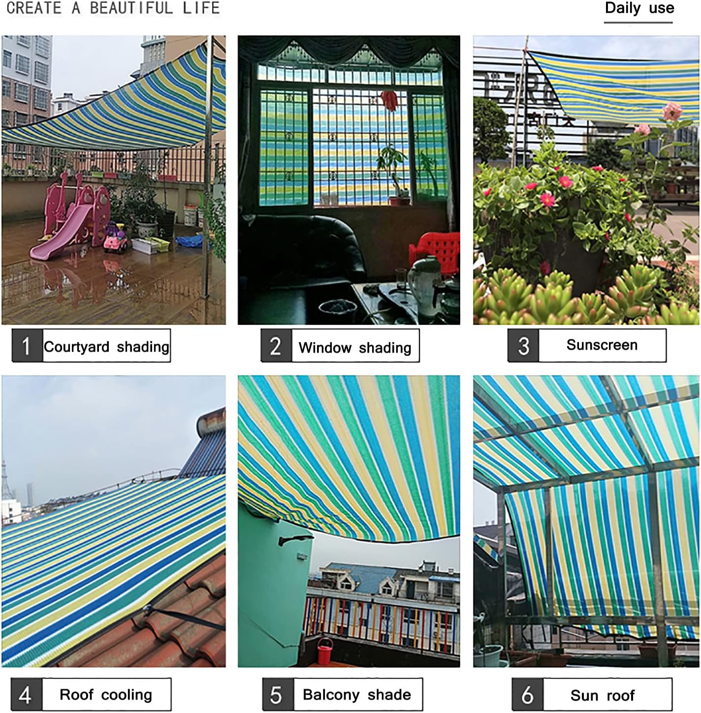 RXBFD 90% Sunblock Shade Cloth,Sun Mesh UV Resistant Net, Fence Privacy Screen Coverage, for People,Pet,and Home Cover Outdoor or Exterior UV Protection