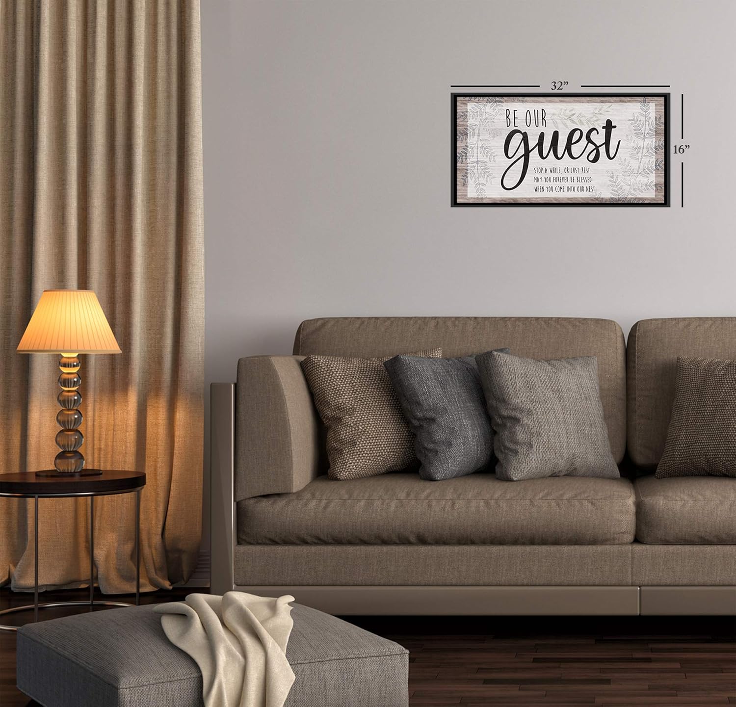 Buy Be Our Guest Poem Canvas Wall Art Not Printed On Wood Stretched On Strong Wooden Frame Ready To Hang Guest Room Sign Decor Bedroom Airbnb Living Room Above Couch Decor Neat