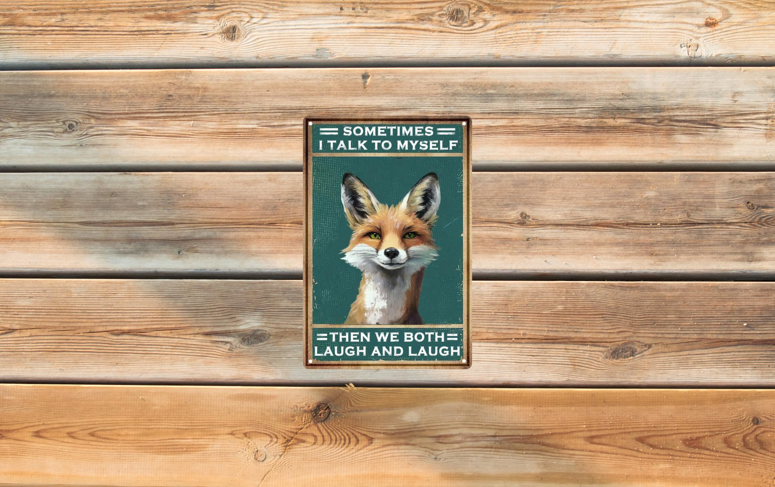 Amazon.com: Funny Retro Metal Tin Sign Fox Sometimes I Talk To