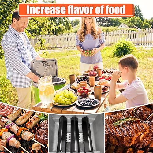 Miniatura 14 de QuliMetal 66033 Barras aromatizantes para Weber Genesis II E-410/E-415/E-435, piezas de parrilla para parrillas de gas Weber GS4 Genesis II LX serie