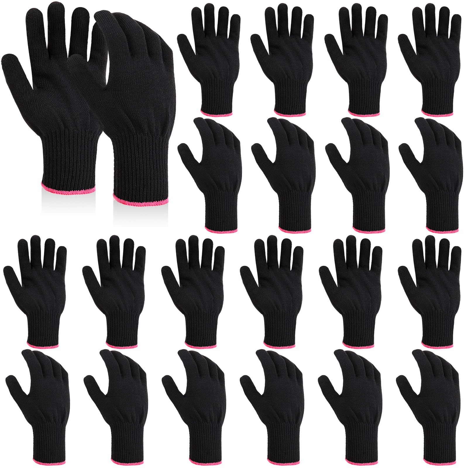 suhine 20 pcs professional heat resistant gloves for hair styling curling heat resistant work gloves