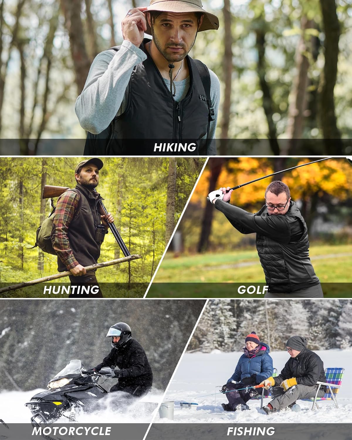 ARRIS Heated Vest for Men Women 7.4V Electric Size Adjustable Heating Vest for Hunting, Camping
