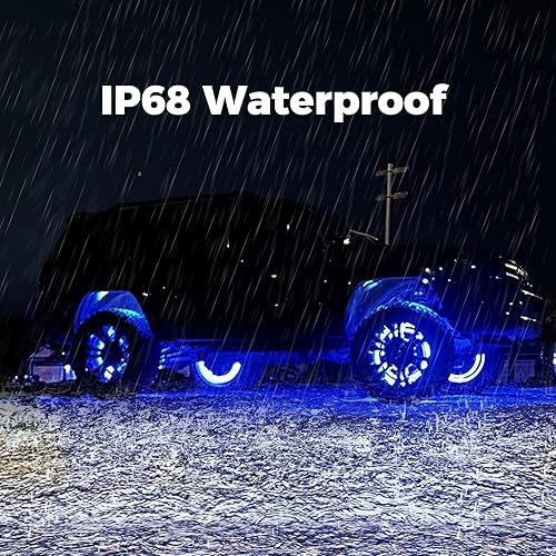 Miniatura 2 de Kit de luz LED de doble fila de 15.5 pulgadas de color para anillo de rueda, flujo de baile, IP68, impermeable, más brillante, luz estroboscópica