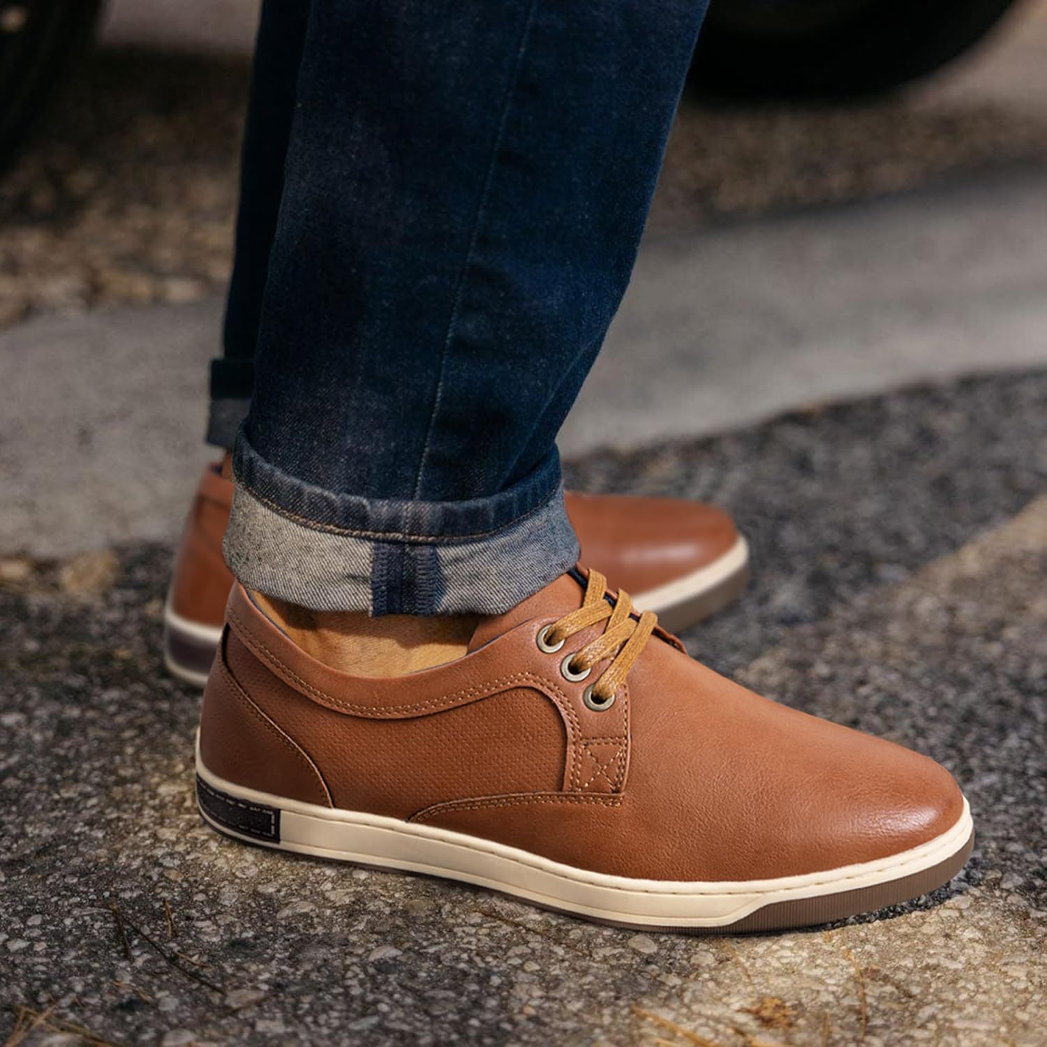 Jousen Men's Fashion Sneakers Classic Retro Casual Shoes for Men Breathable Business Dress Sneaker - Image 2