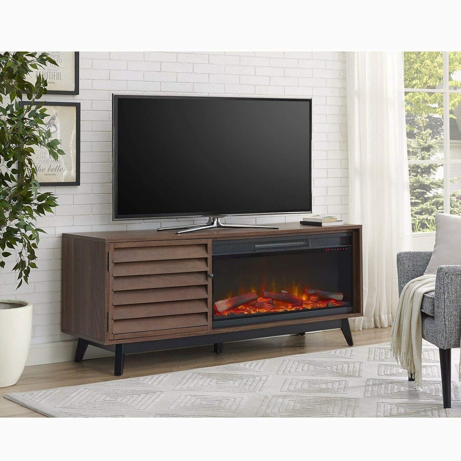 Dover TV Stand for TVs up to 75" with Fireplace Included