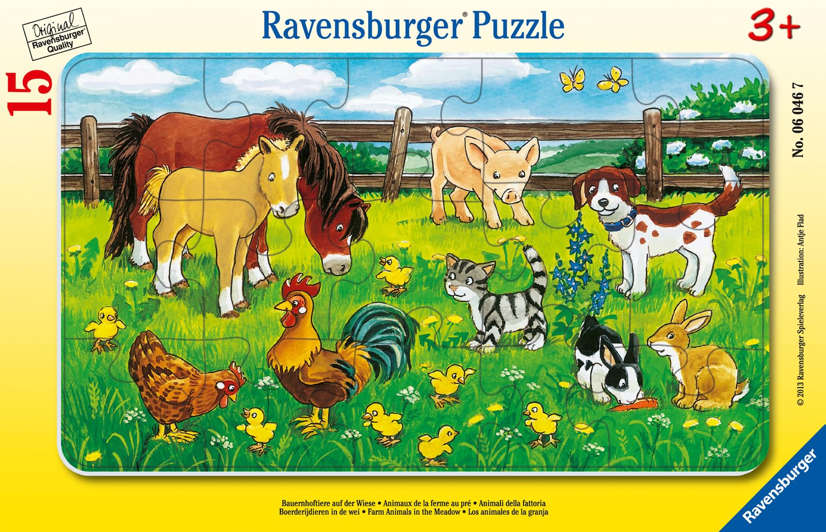 Amazon | Ravensburger ラベンスバーガー パズル 15ピース 農場の動物