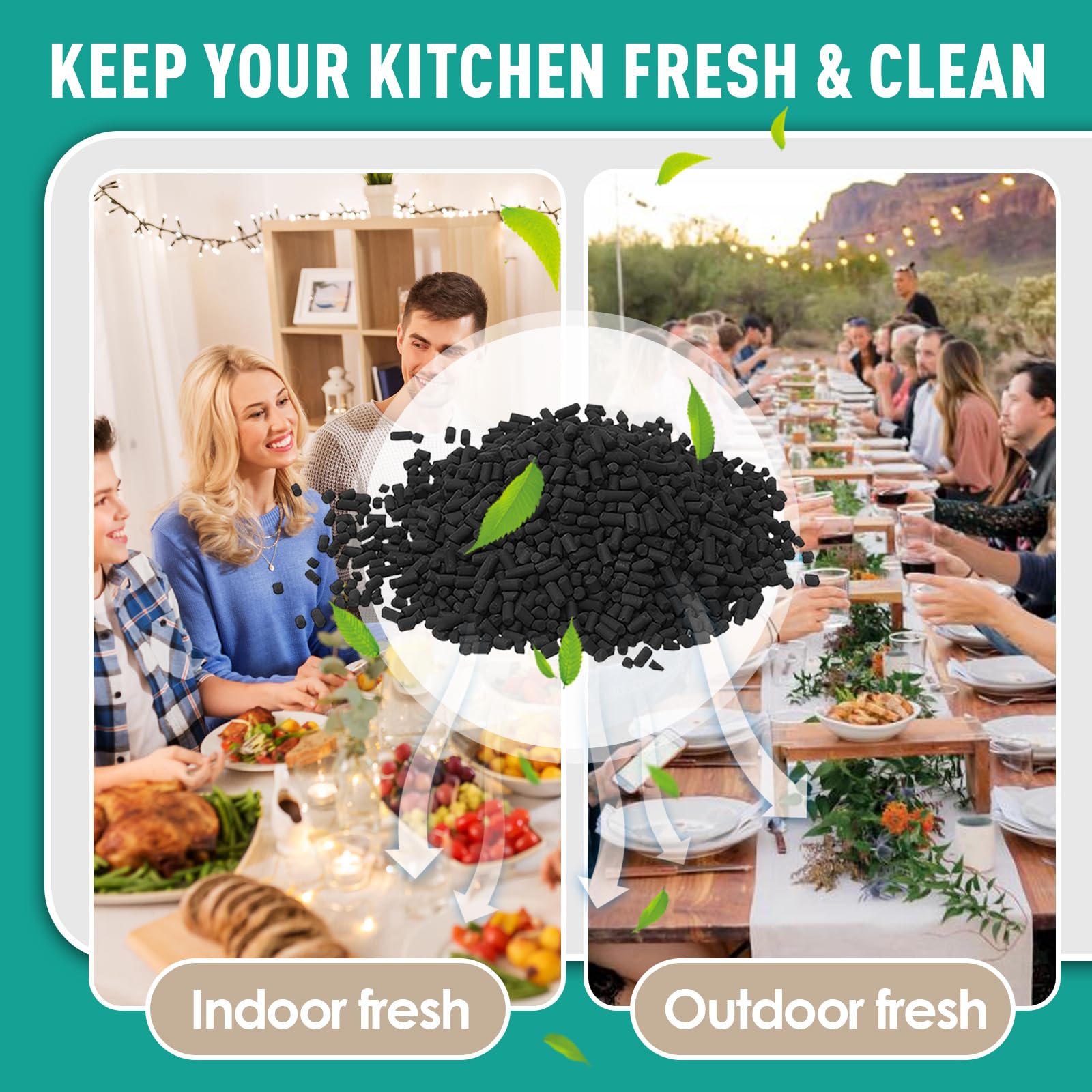 iDOO 3L Smart Waste recharges de filtre absorbant les odeurs charbon actif pour composteur de cuisine électrique