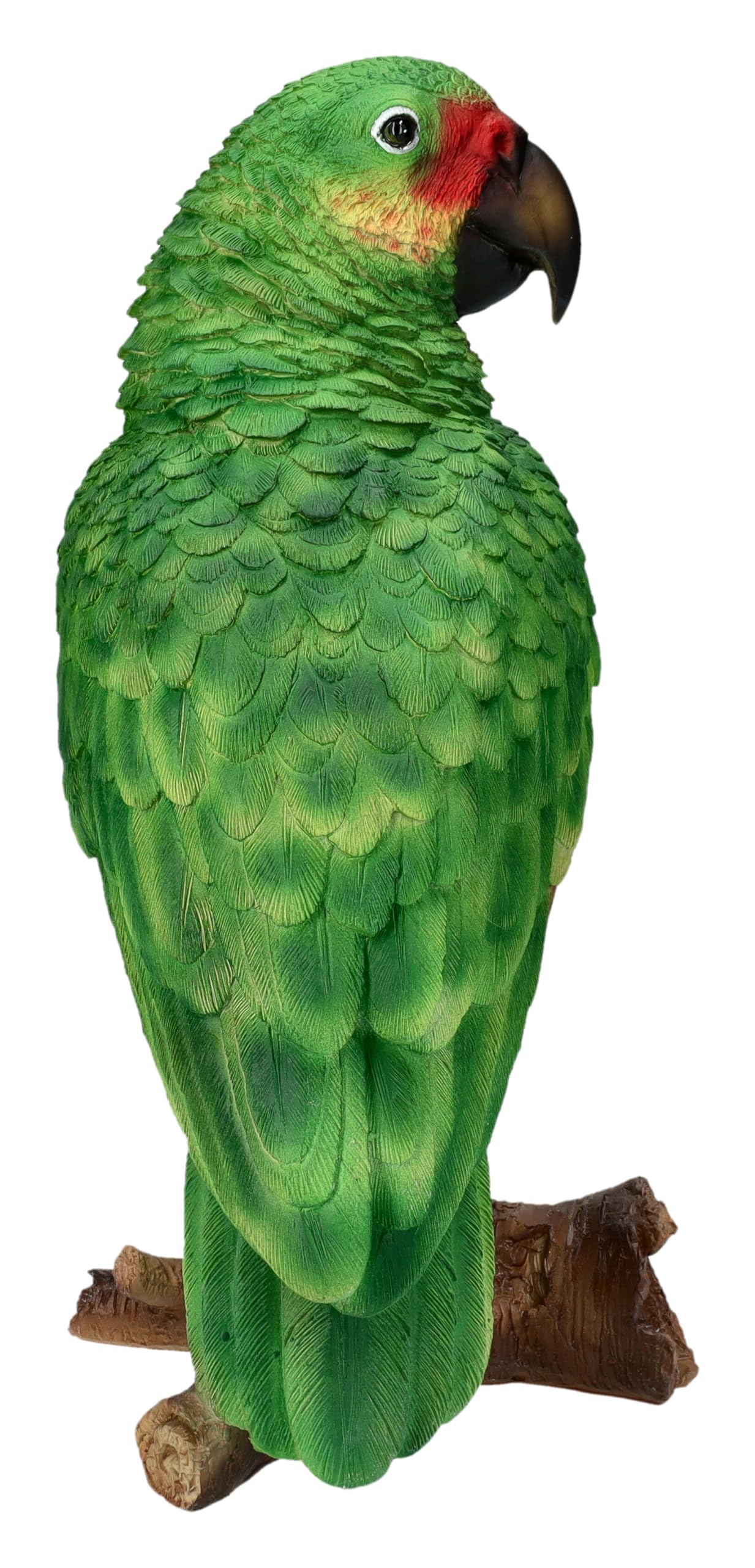 Figuren Shop GmbH Gartenfigur Grüner Papagei – lebensechte Papagei Dekofigur von HotAnt, exotische Tierfigur 22,5 cm