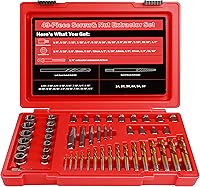 Vista 9 de Juego de 20 extractores de pernos y tuercas, juego de extractor de pernos de 3/8 pulgadas, extractor de pernos redondeados resistente, kit extractor