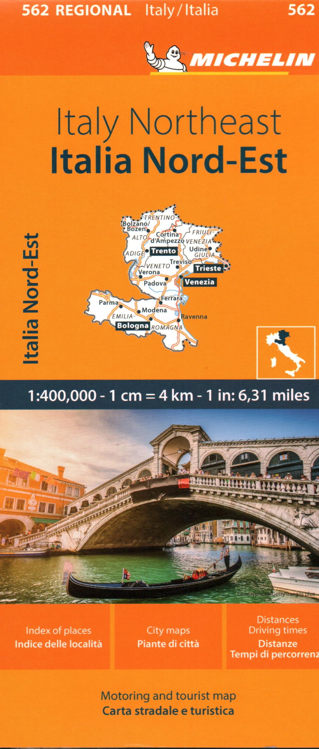 Italy Northeast - Michelin Regional Map 562: Map