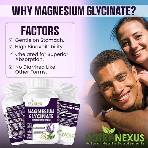 Miniatura 4 de Glicinato de magnesio 833 mg  90 cápsulas veganas  Suplemento de magnesio quelado de alta absorción para apoyar el sueño, los músculos, el corazón y