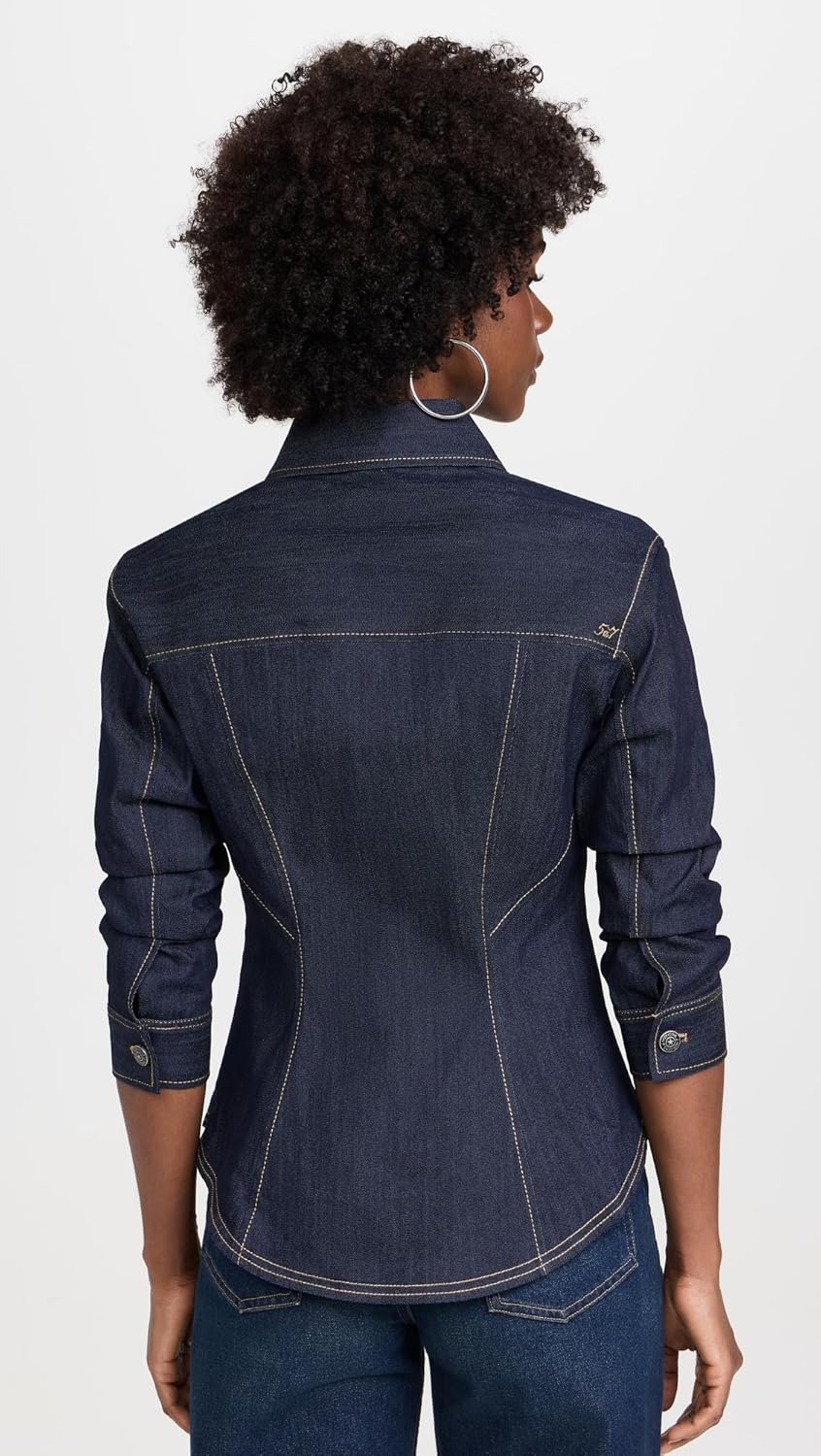 Cinq à Sept Women's Denim Scrunched Canyon Jacket - Image 3