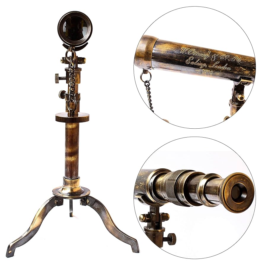 単眼望遠鏡 イギリス海軍 1915年製 W.Ottway & Co. Ltd Brass Telescope - W Ottway & Co London 1915 Replica Antique