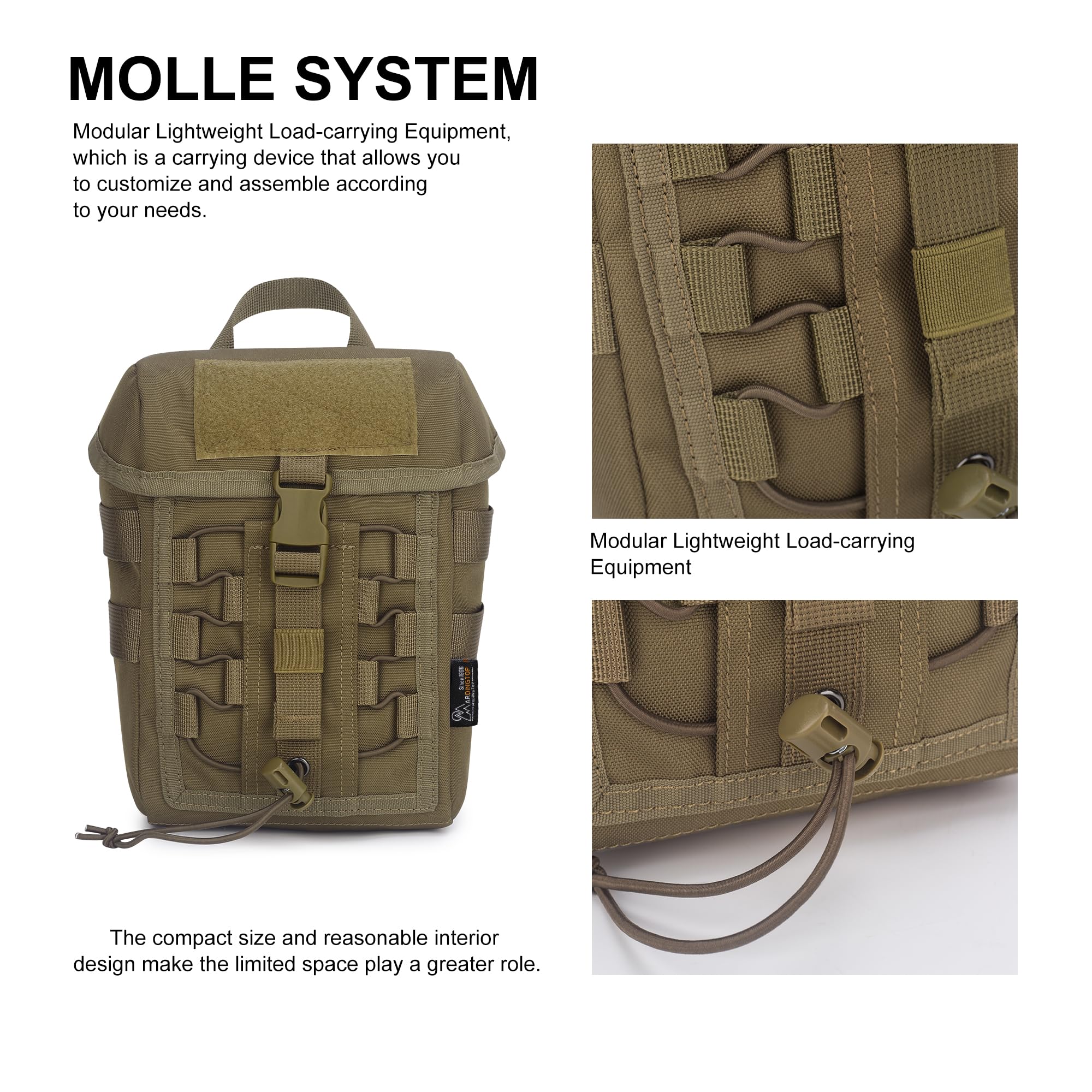 CLIPSEAM Sac De Taille Tactique Molle EDC, Sac Compact De Style