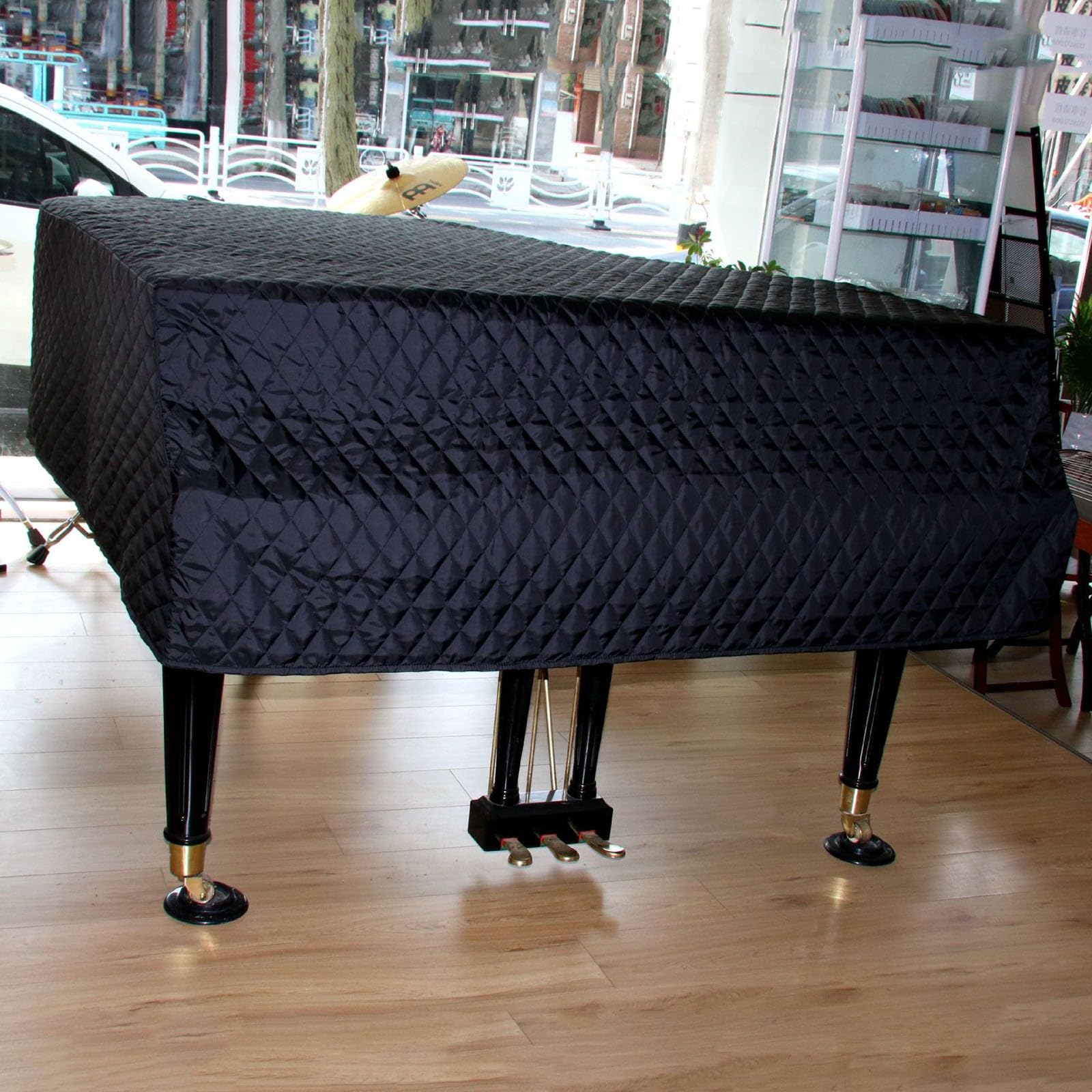 Mavcobo Grand Piano Protective Cover - Thickened Quilted Soundproof Cover Piano-Triangle Piano Keyboard Cover Cloth(200cm/79inch)