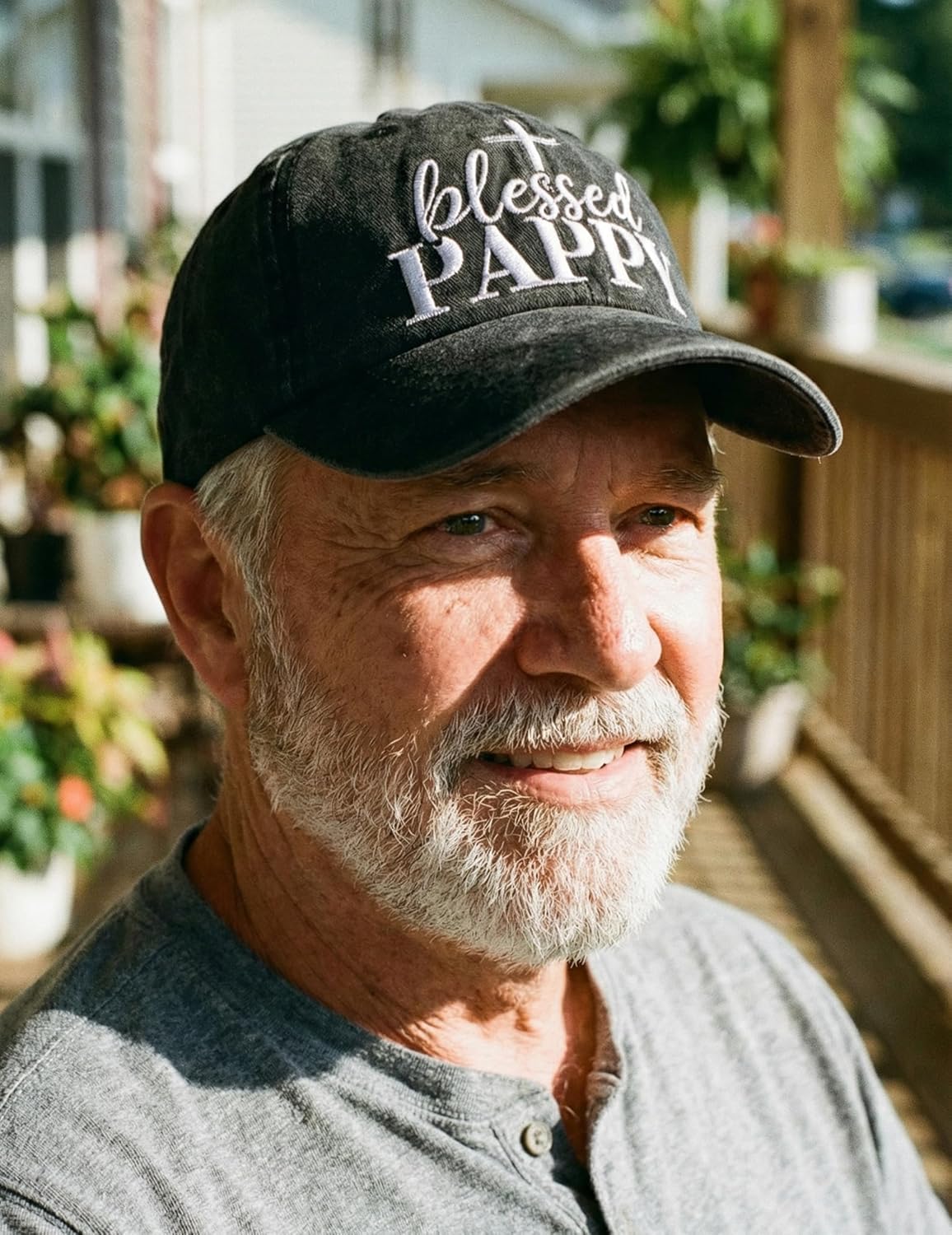 InnoBeta Blessed Pappy Gifts Hat for Men, Pappy Gifts for Christmas, Fathers Day, Birthday, Adjustable Embroidered Baseball Cap - Image 2