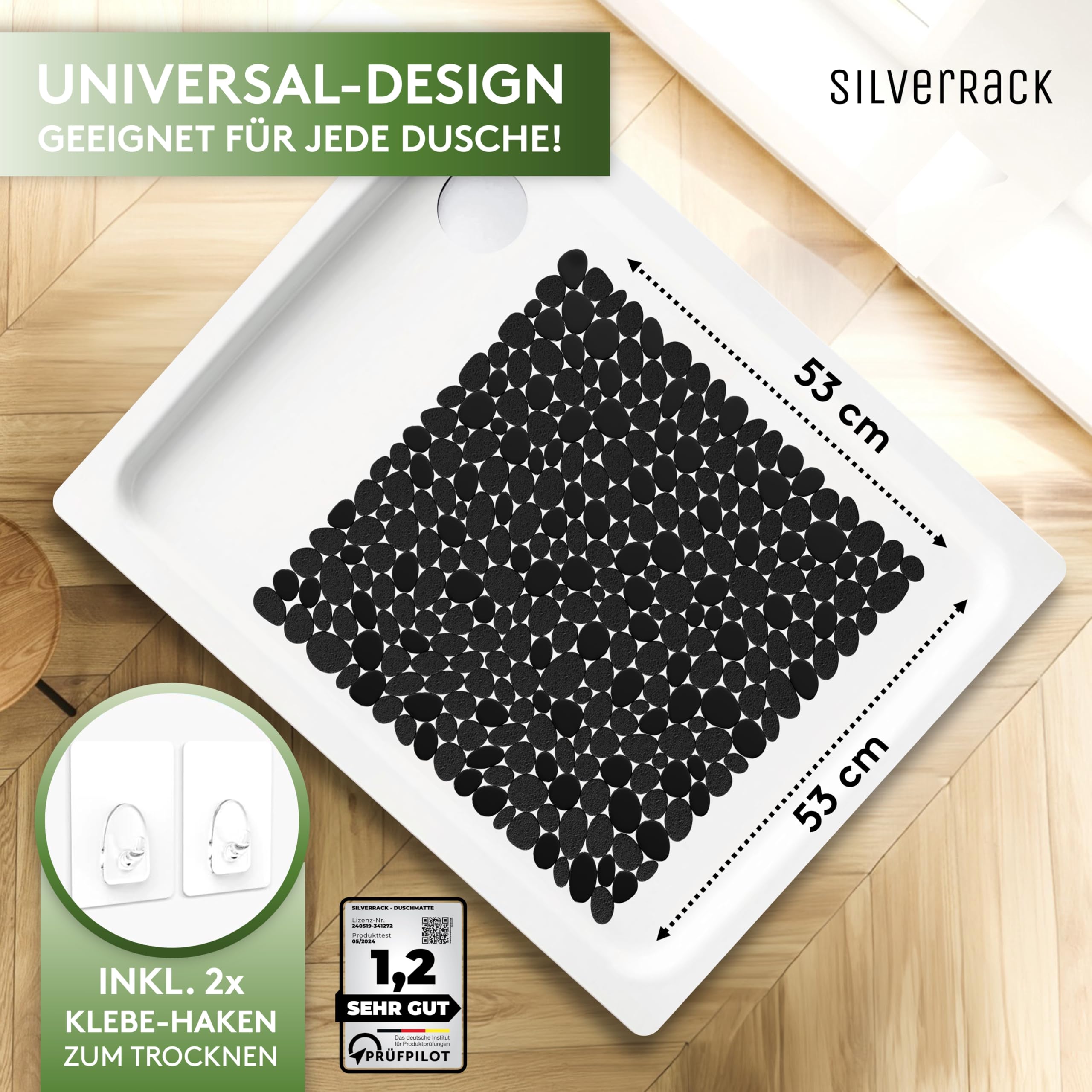 Tappetino Vasca Antiscivolo DermaSensitive - Blu, 100% Sicuro Per Bambini E Animali, Materiale TPE - Foto 8