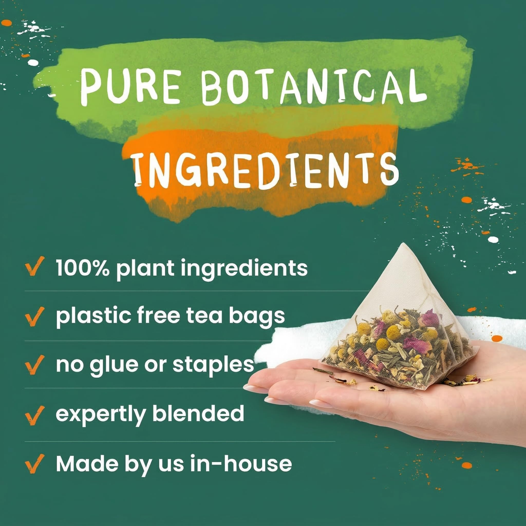 Organic Ginger Tea Bags – Strong Pure Ginger Root Herbal Tea – Plastic-Free & Caffeine-Free – Soil Association Organic – 50 Compostable Tea Bags – The Natural Health Market — view 3