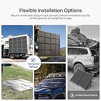 Vista 5 de Renogy 400W Portable Solar Panel Blanket, 25% High Efficiency N-Type Foldable Solar Panel Charger for Power Station,Lightweight 16-Fold Space Save