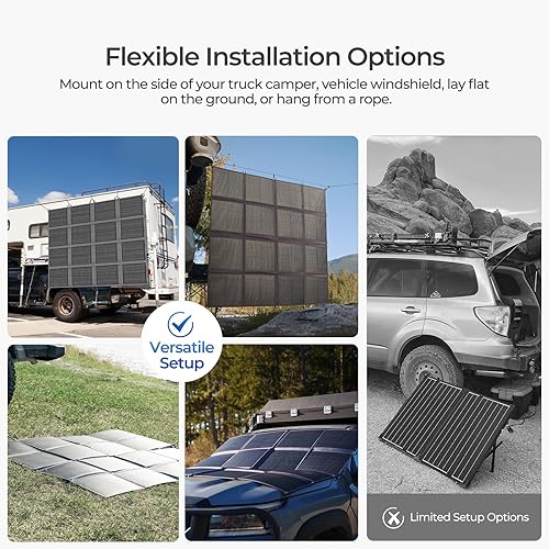 Miniatura 5 de Renogy Panel solar de 400 vatios, paneles solares plegables portátiles tipo N 25% de alta eficiencia, ligero ahorro de espacio de 16 veces,