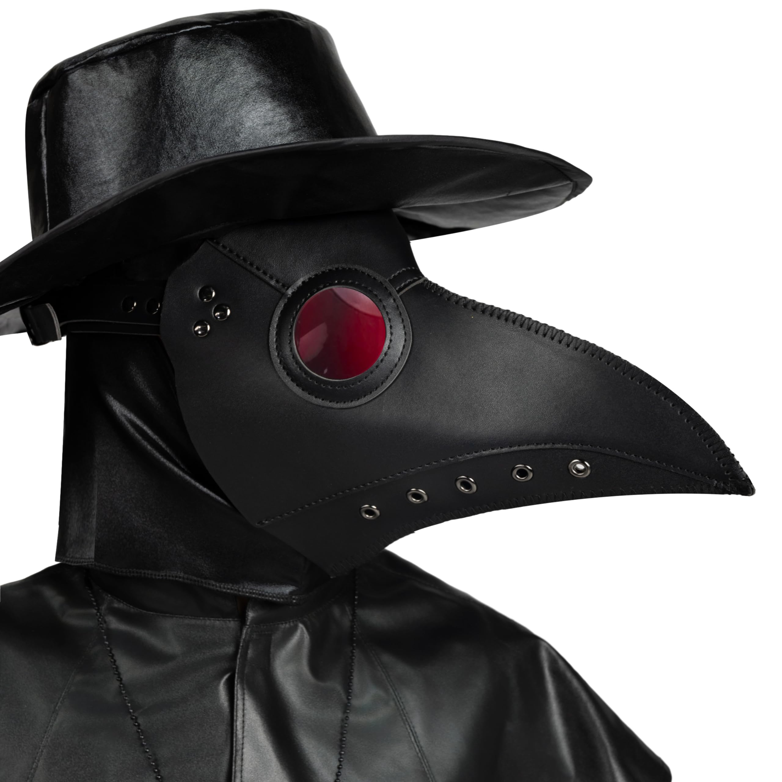 Spooktacular Creations Black Plague Doctor Costumes Set, 10 in 1 Halloween Beak Mask Plague Dr Outfit for Kids, Halloween Costume Parties, Medieval Steampunk Style - Image 4