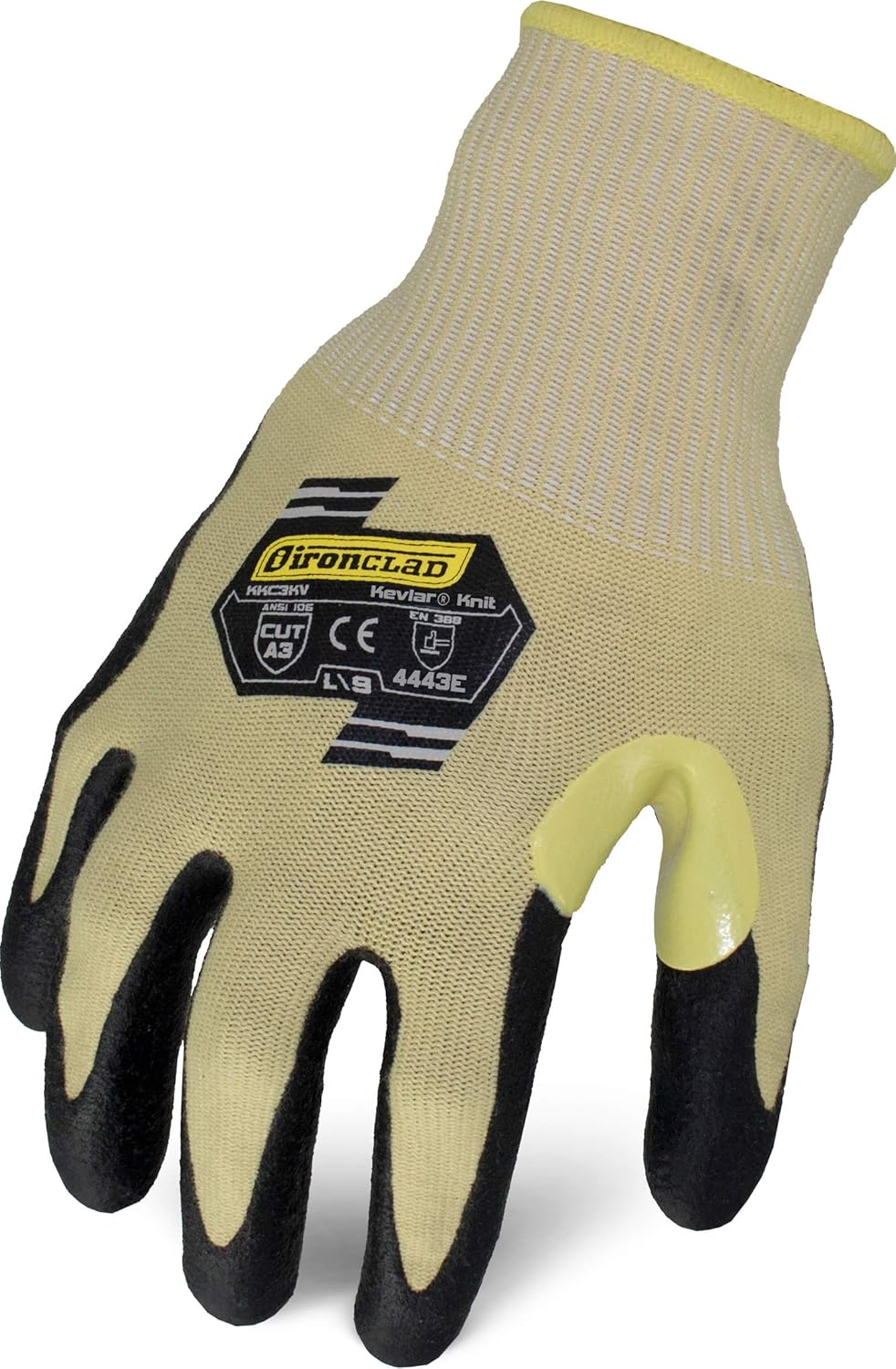 Ironclad Command Touchscreen Cut Resistant Foam Nitrile Glove; Touchscreen Infused Palm, Kevlar/Steel Shell, A3 Cut Resistant, Foam Nitrile Palm Coating, Sized XS, S, M, L, XL, XXL, KKC3KV-04-L, Large : Everything Else