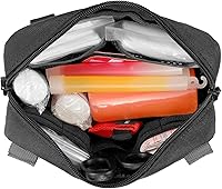 Vista 5 de Funda táctica Molle Admin Pouch Utility de corte láser EDC, bolsa de herramientas, fundas modulares horizontales, incluye parche de la bandera