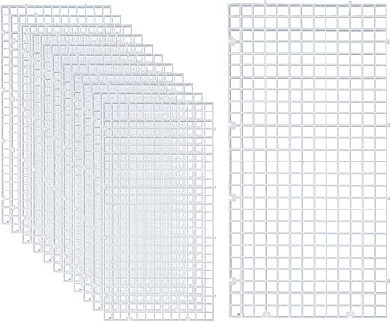ALEGI 12 Pcs Aquarium Fish Tank Divider Plastic Egg Crate Aquarium Filter Bottom Tray Grid Isolation Board Partition Net Pane
