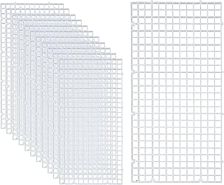 ALEGI 12 Pcs Aquarium Fish Tank Divider Plastic Egg Crate Aquarium Filter Bottom Tray Grid Isolation Board Partition Net Pane Separator (S 12pcs)
