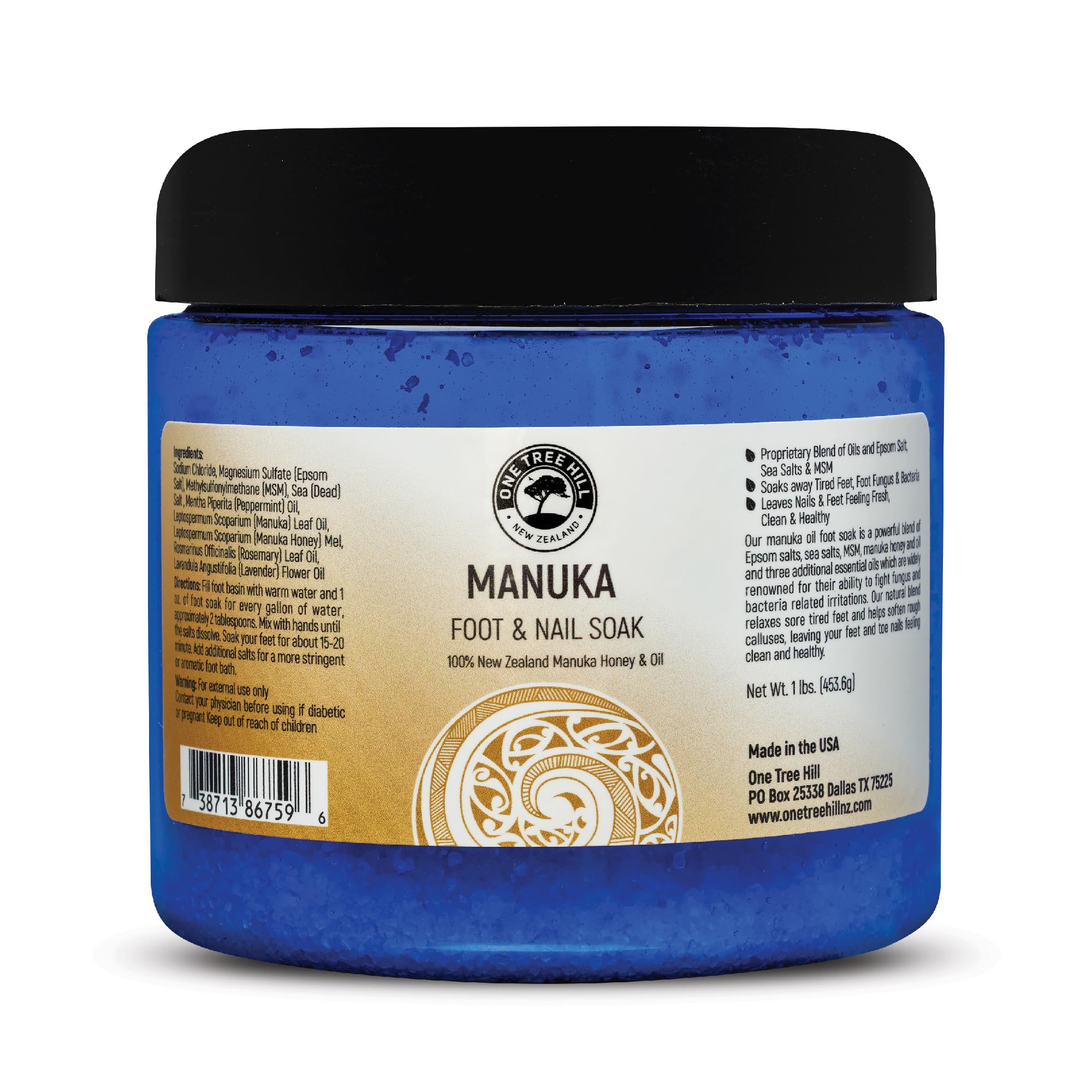 One Tree Hill Manuka Foot & Nail Soak | Manuka Honey & Essential Oil Blend | 1 lb