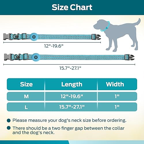 Miniatura 3 de Collar de perro Apple AirTag de alta calidad, perfecto para rastreador de perros, ajustable para perros medianos, soporte resistente para AirTag con