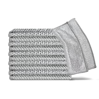 Reuseable Wire Dishwashing Cloth,Double Layer Multi-Purpose Anti-Scratch Steel Wire Cleaning Cloth for Sinks, Dishes,Home,Office - Amazon product rated Grade A