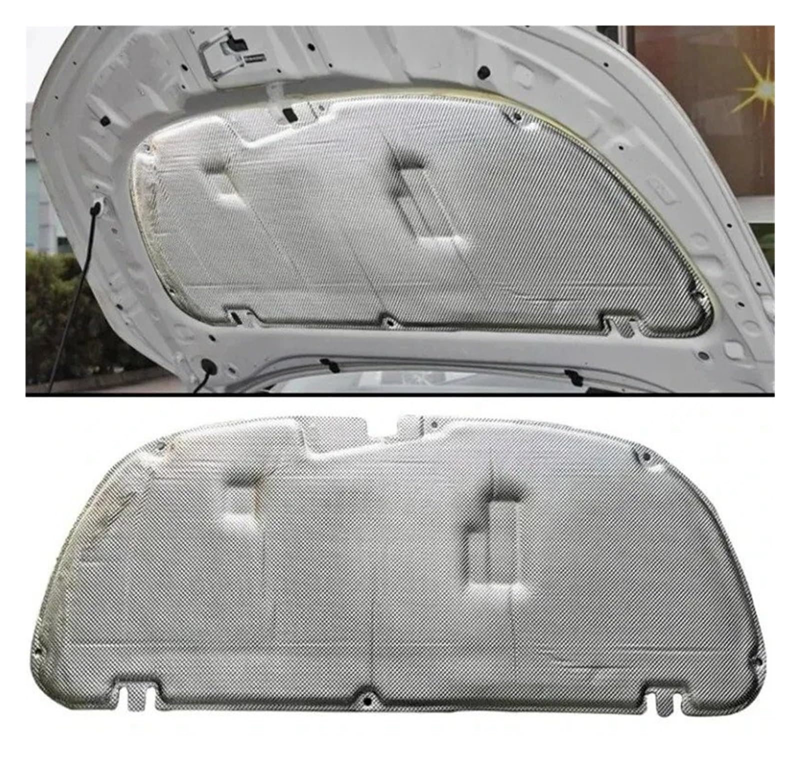 Lhdktee Style B For Toyota For Corolla E210 2019 2020 2021 2022 2023 2024 Car Front Heat Insulation Cotton Covers Fireproof Engine Hood Sound Pads Engine Insulation Pad