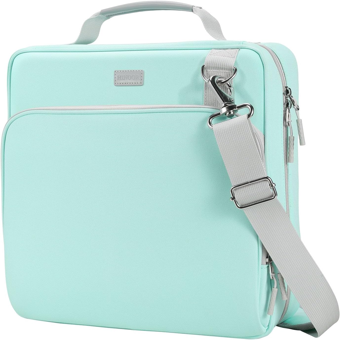 HINOOR 3Inch 3Ring Zipper Binder with Shoulder Strap, DRing Zip Up