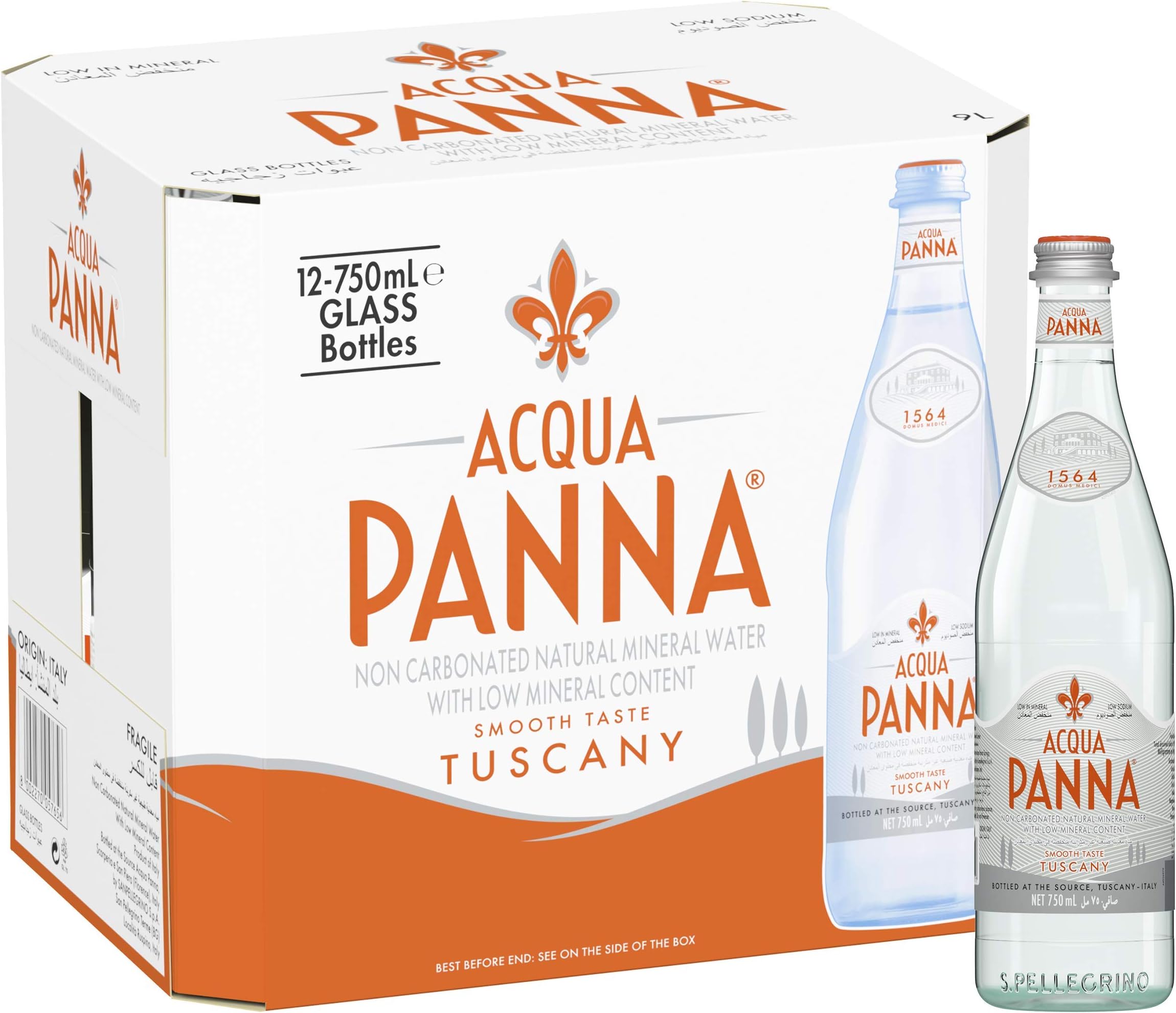 Acqua Panna Still Natural Mineral Water Glass 12x750ml