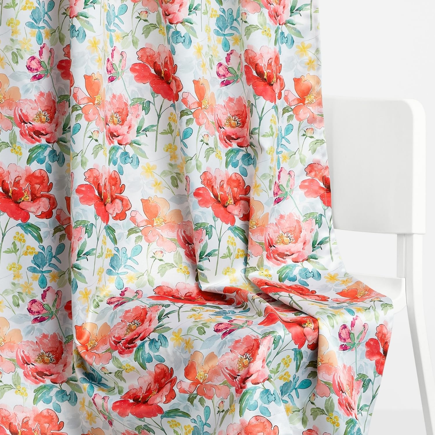 haus & kinder Blackout Door Curtains 7 Feet Long Pack of 2 Door Curtains, 7 Feet Curtains for Door, 100% Room Darkening (Bloom Symphony, 114x213 CM)-picture-13